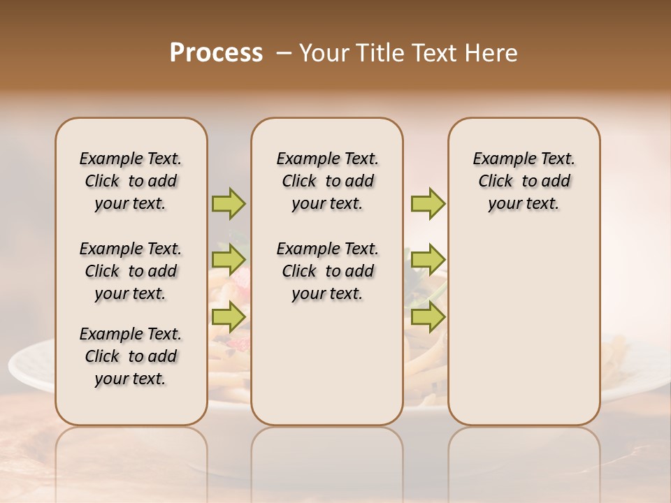 Food Table Wood Vegetarian PowerPoint Template