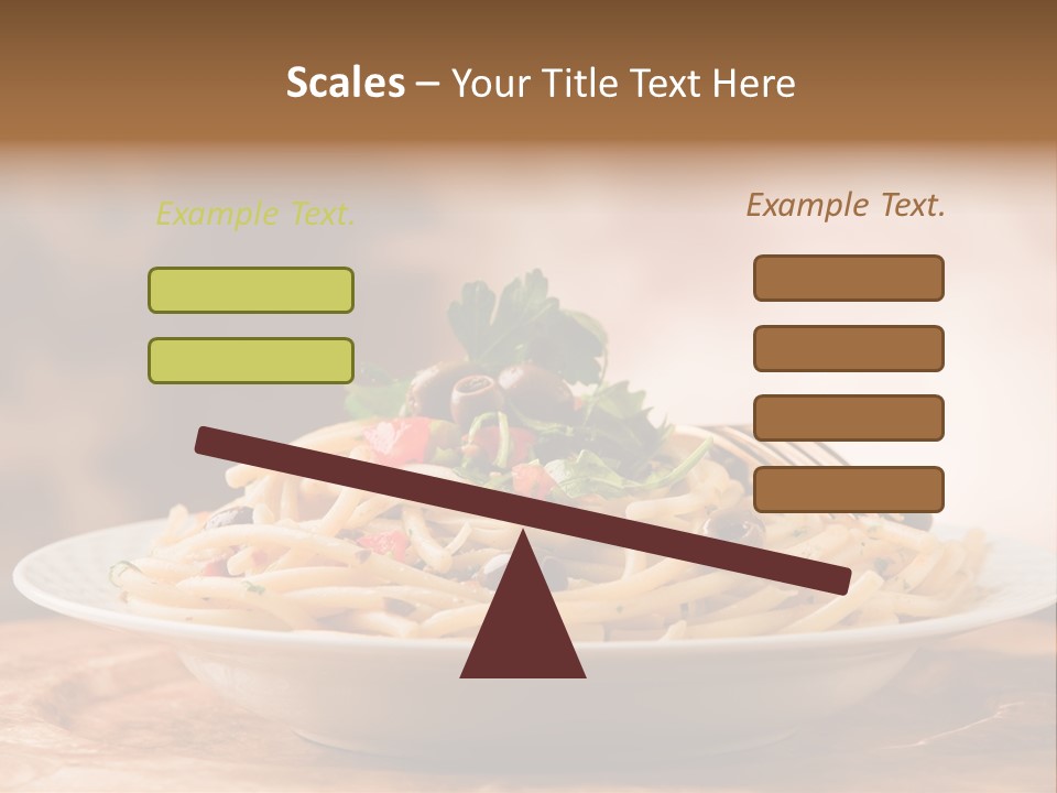 Food Table Wood Vegetarian PowerPoint Template