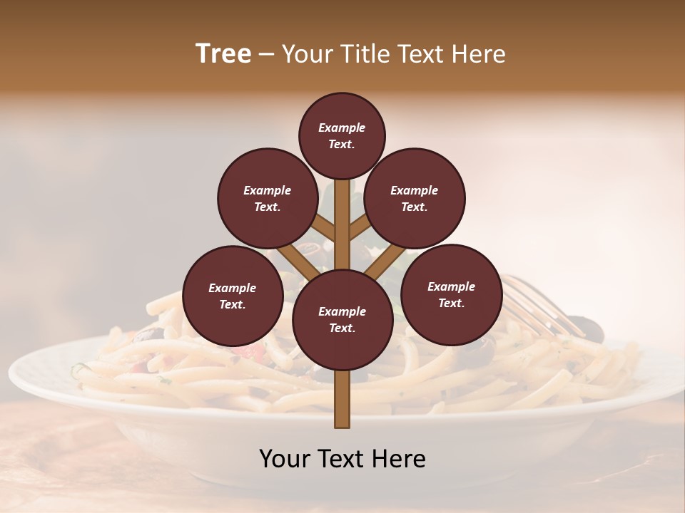 Food Table Wood Vegetarian PowerPoint Template