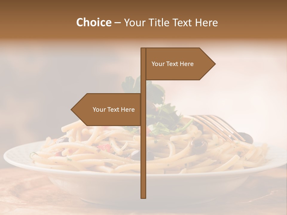 Food Table Wood Vegetarian PowerPoint Template