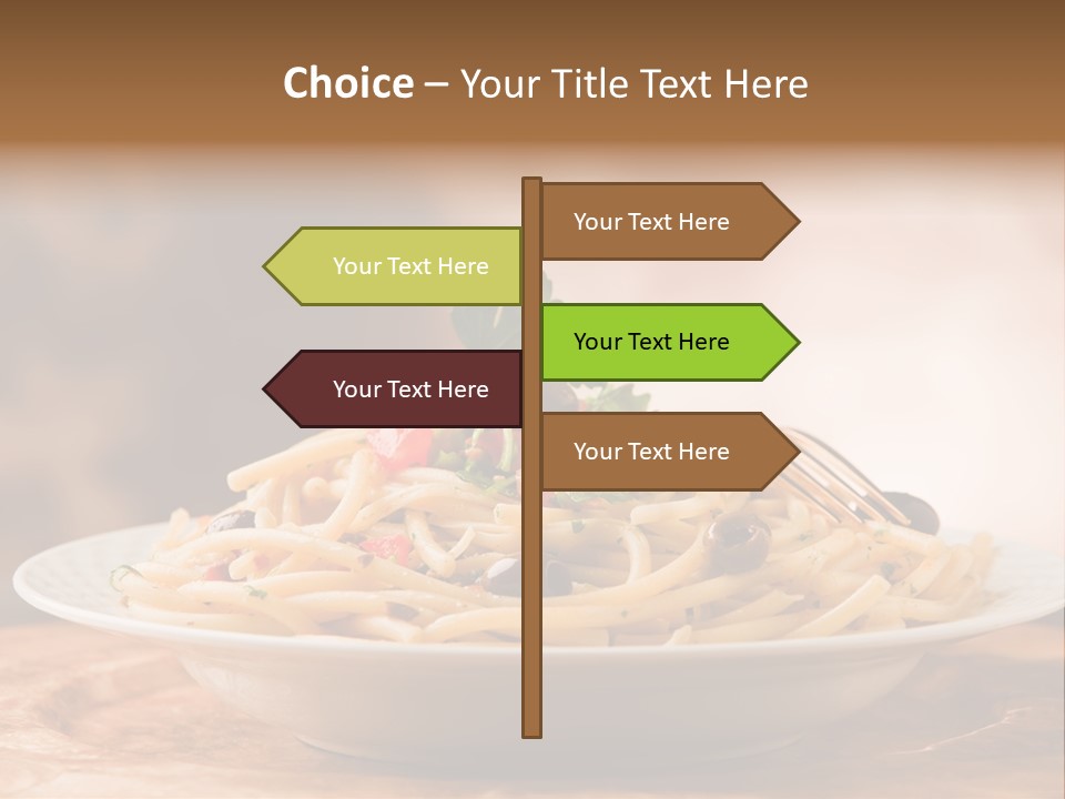 Food Table Wood Vegetarian PowerPoint Template