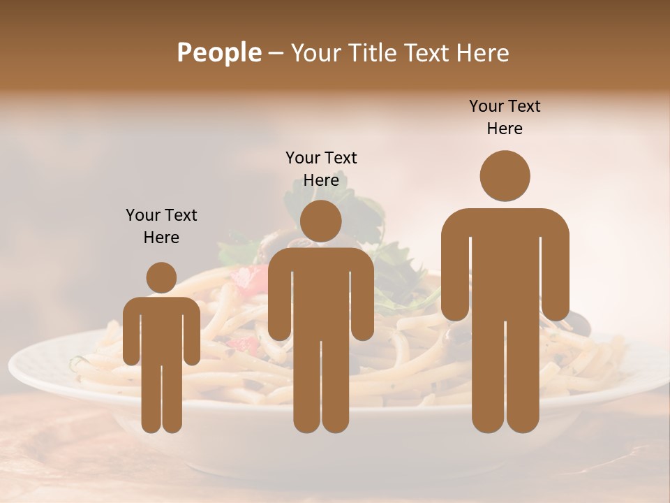 Food Table Wood Vegetarian PowerPoint Template