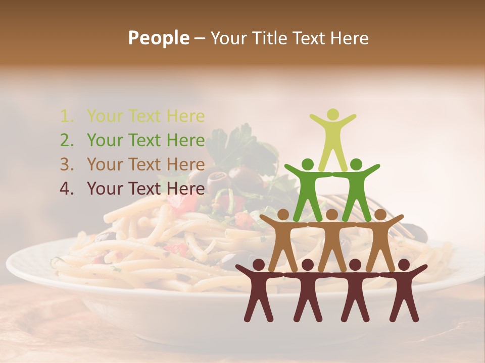 Food Table Wood Vegetarian PowerPoint Template
