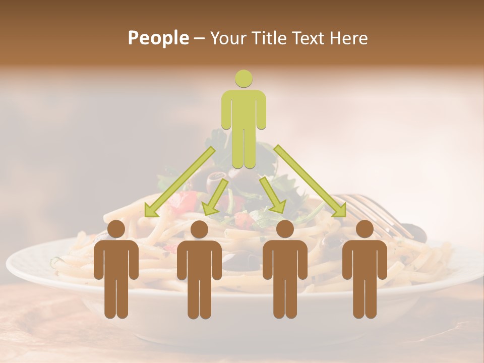 Food Table Wood Vegetarian PowerPoint Template