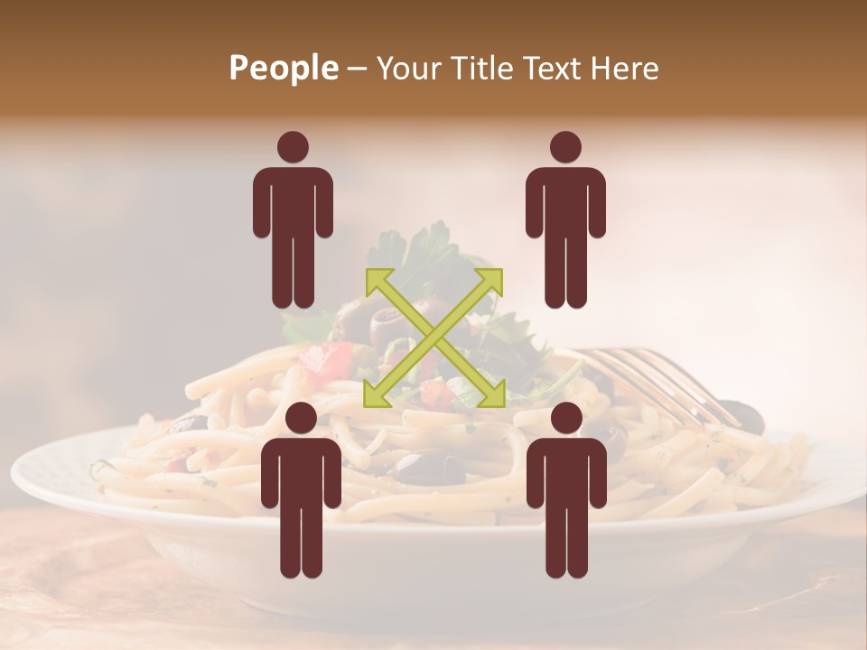 Food Table Wood Vegetarian PowerPoint Template