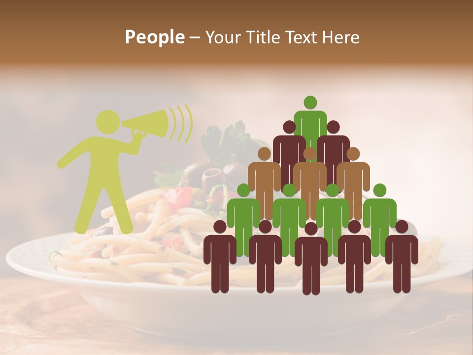 Food Table Wood Vegetarian PowerPoint Template