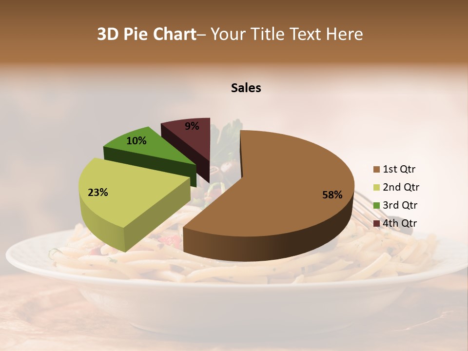 Food Table Wood Vegetarian PowerPoint Template