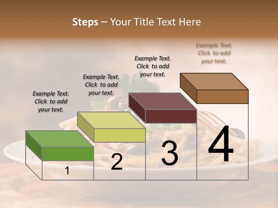 Food Table Wood Vegetarian PowerPoint Template