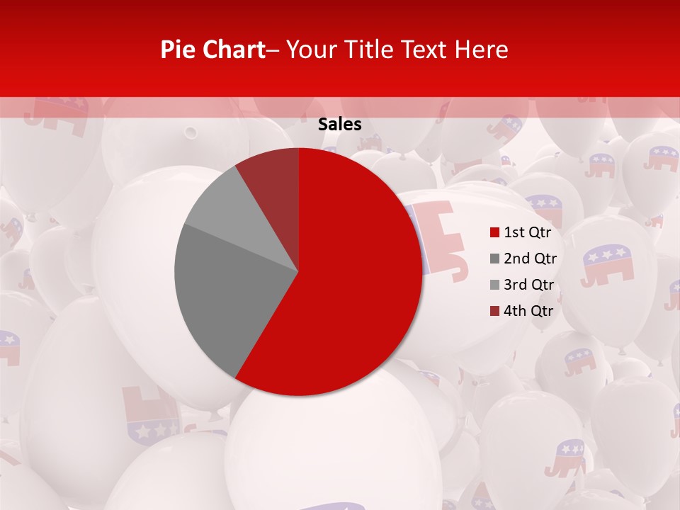 A Group Of Balloons With Republican Symbols On Them PowerPoint Template