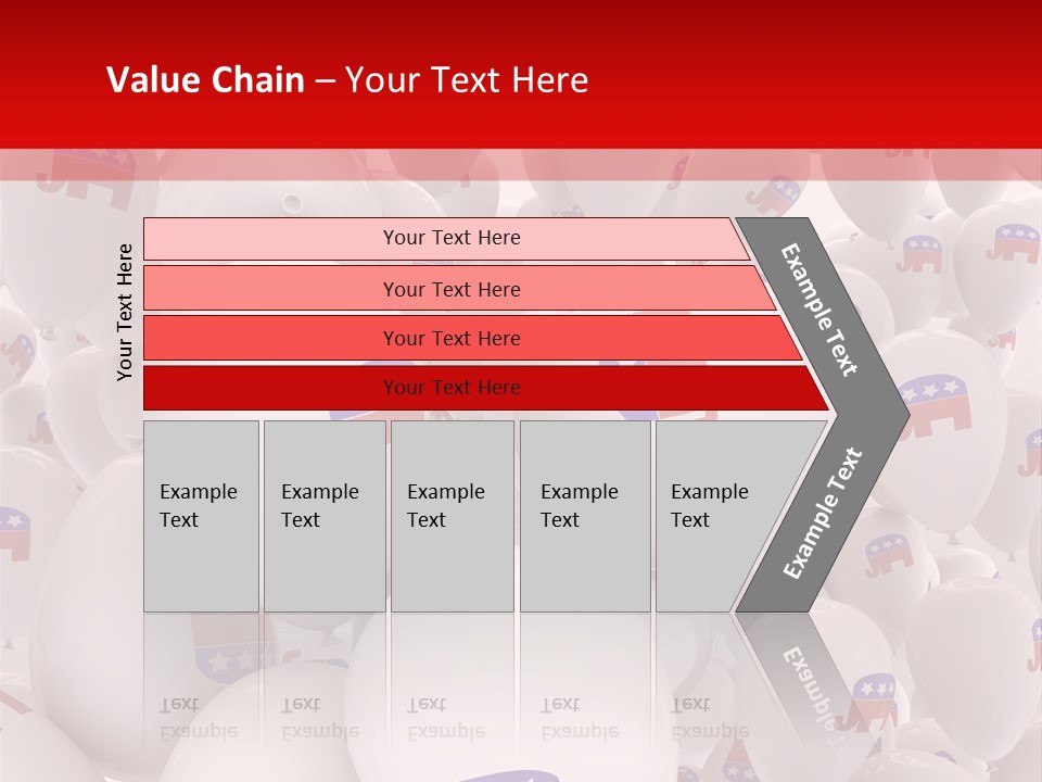 A Group Of Balloons With Republican Symbols On Them PowerPoint Template