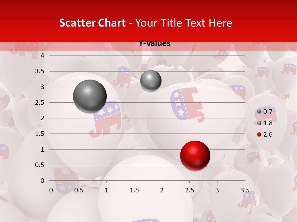 A Group Of Balloons With Republican Symbols On Them PowerPoint Template