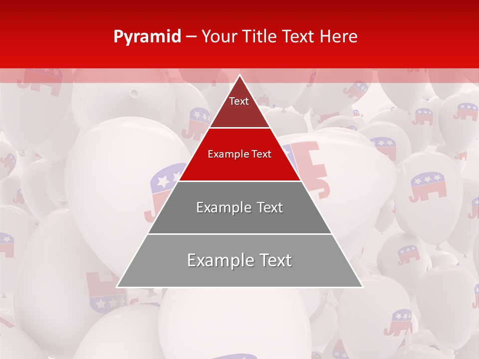 A Group Of Balloons With Republican Symbols On Them PowerPoint Template