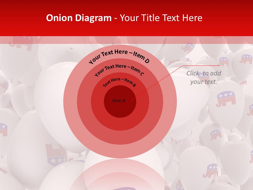 A Group Of Balloons With Republican Symbols On Them PowerPoint Template