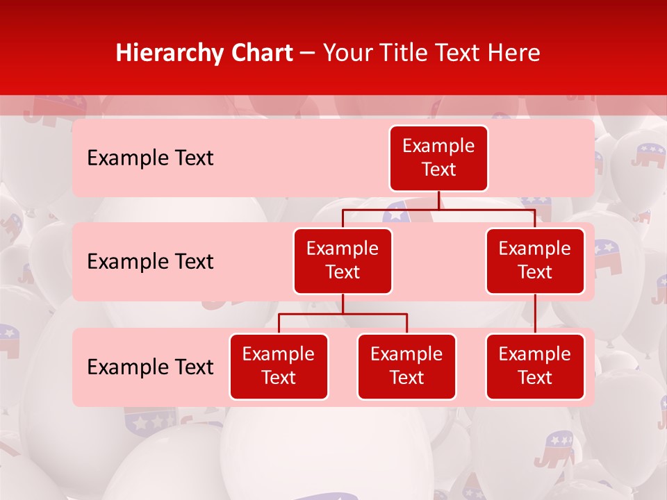 A Group Of Balloons With Republican Symbols On Them PowerPoint Template