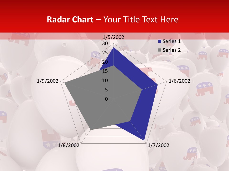 A Group Of Balloons With Republican Symbols On Them PowerPoint Template
