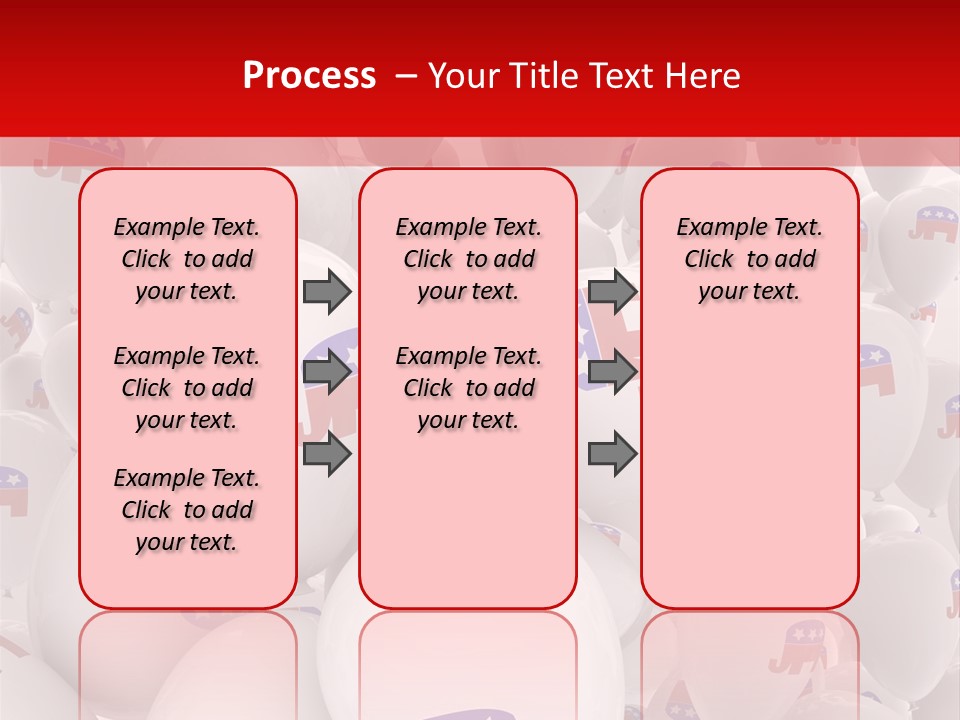 A Group Of Balloons With Republican Symbols On Them PowerPoint Template