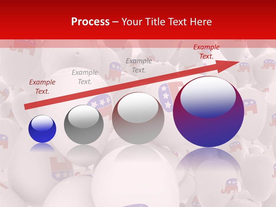 A Group Of Balloons With Republican Symbols On Them PowerPoint Template