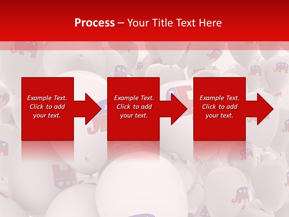 A Group Of Balloons With Republican Symbols On Them PowerPoint Template