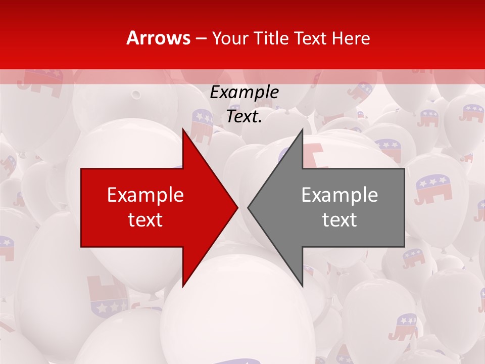 A Group Of Balloons With Republican Symbols On Them PowerPoint Template