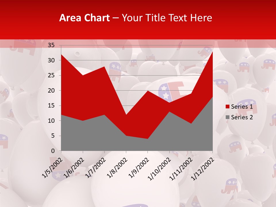 A Group Of Balloons With Republican Symbols On Them PowerPoint Template