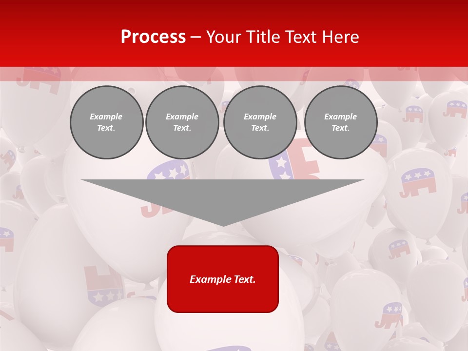 A Group Of Balloons With Republican Symbols On Them PowerPoint Template