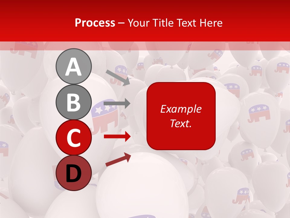 A Group Of Balloons With Republican Symbols On Them PowerPoint Template