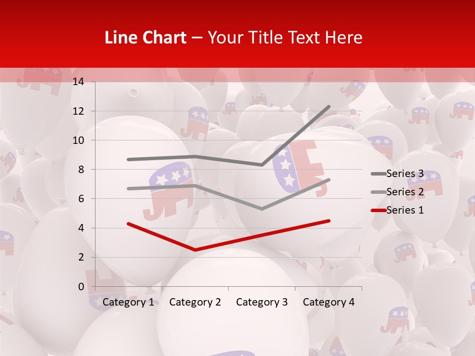 A Group Of Balloons With Republican Symbols On Them PowerPoint Template