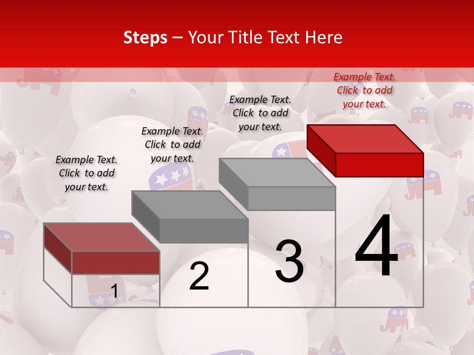 A Group Of Balloons With Republican Symbols On Them PowerPoint Template