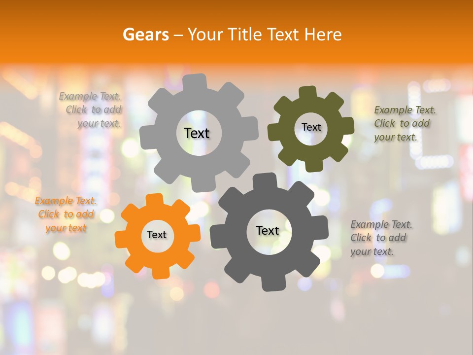 People Neon Signs Japan PowerPoint Template