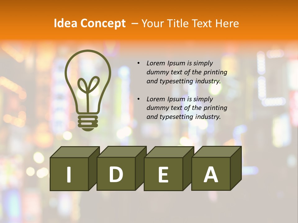 People Neon Signs Japan PowerPoint Template