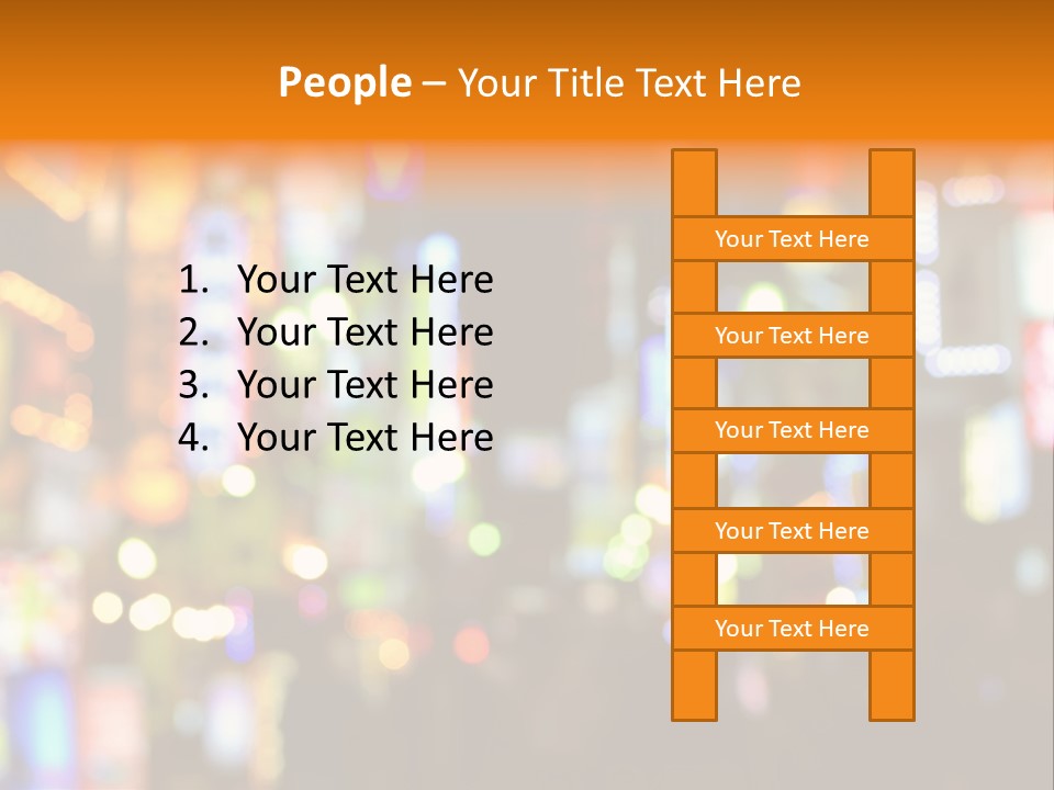 People Neon Signs Japan PowerPoint Template