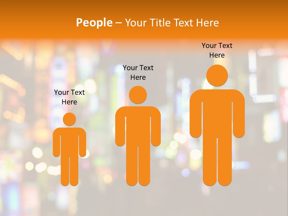 People Neon Signs Japan PowerPoint Template