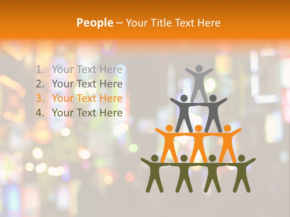 People Neon Signs Japan PowerPoint Template