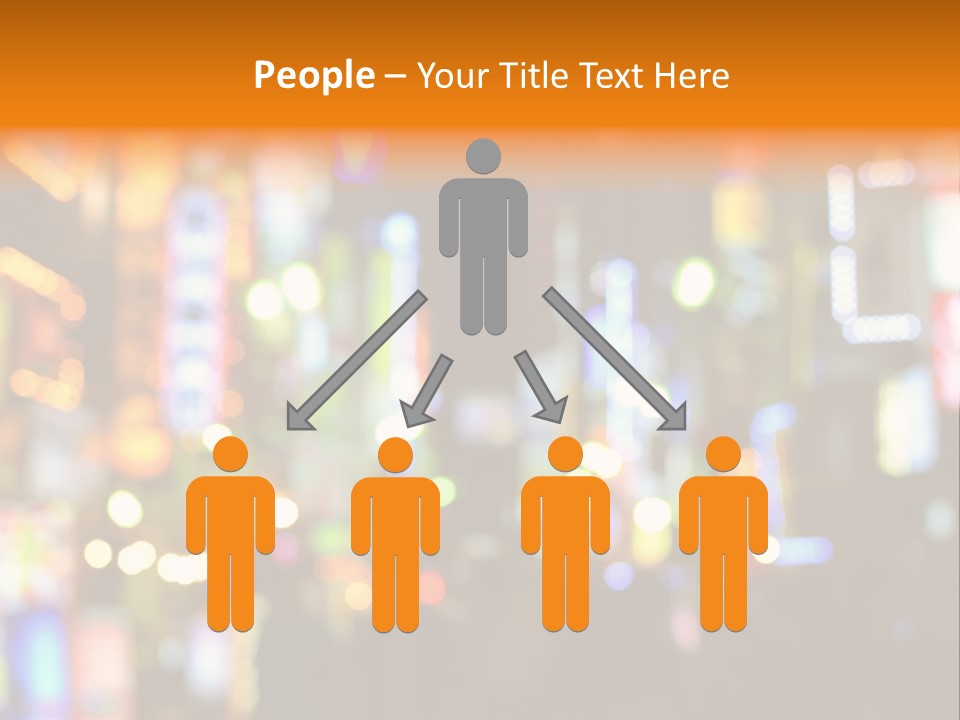 People Neon Signs Japan PowerPoint Template