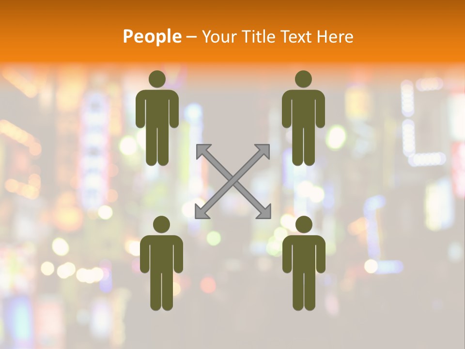 People Neon Signs Japan PowerPoint Template