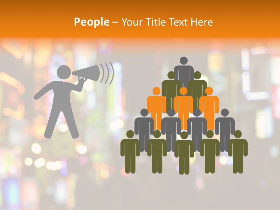 People Neon Signs Japan PowerPoint Template