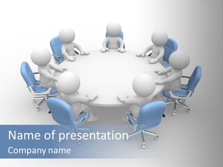 Office Armchair Chair PowerPoint Template