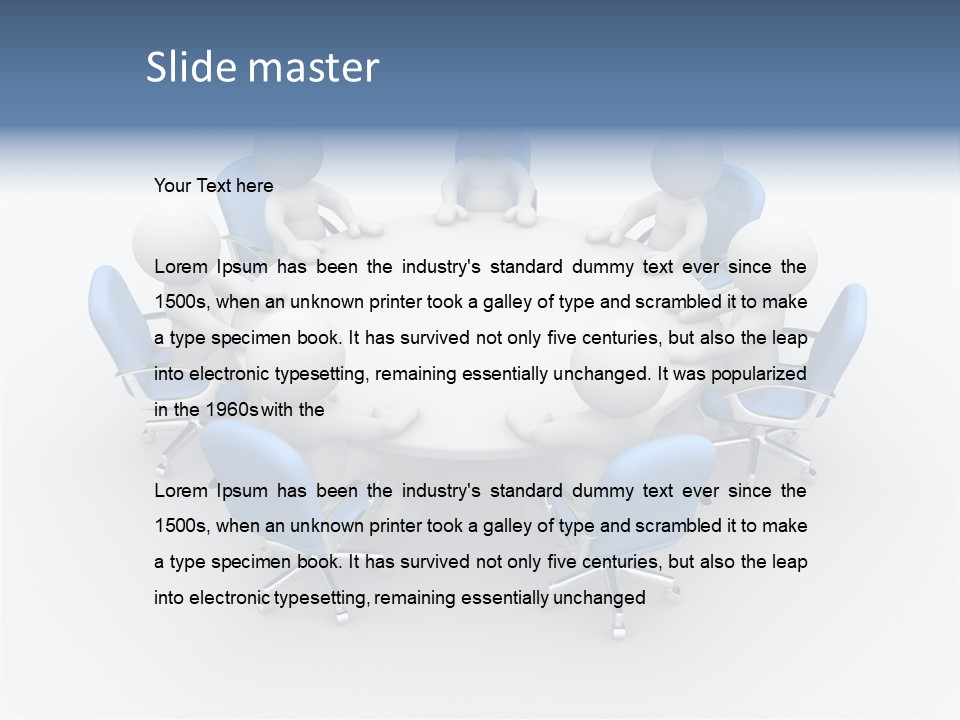 Office Armchair Chair PowerPoint Template