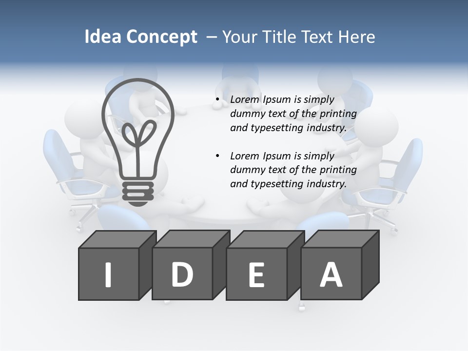 Office Armchair Chair PowerPoint Template