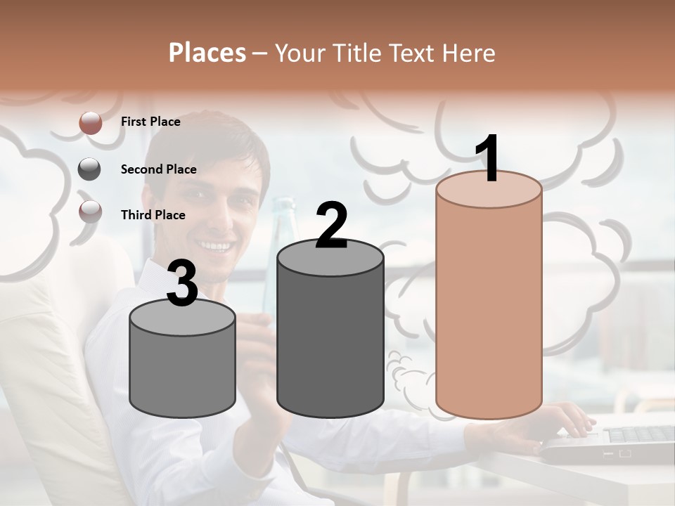 Adult Businessman Crystal PowerPoint Template