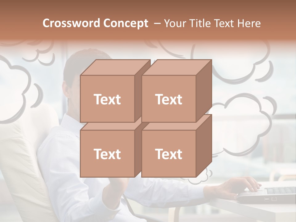 Adult Businessman Crystal PowerPoint Template