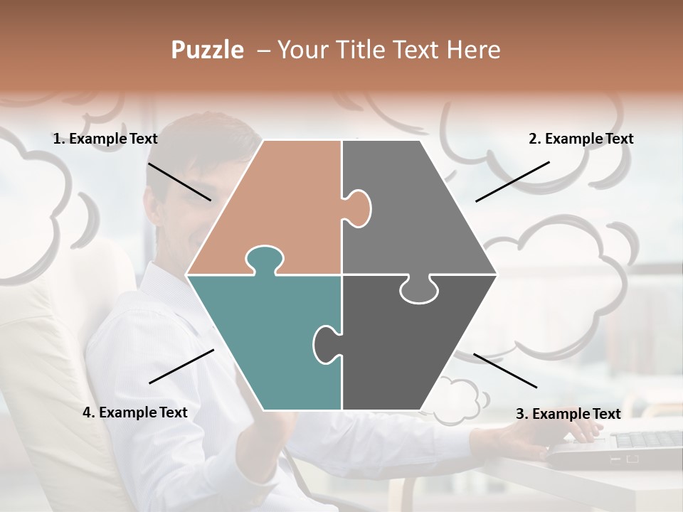 Adult Businessman Crystal PowerPoint Template