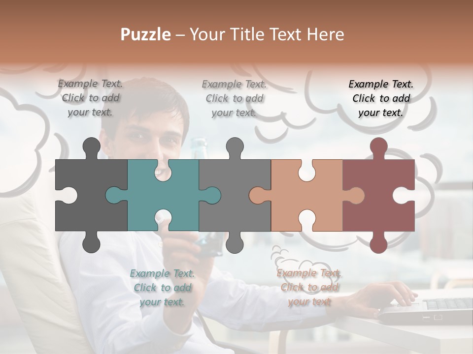 Adult Businessman Crystal PowerPoint Template