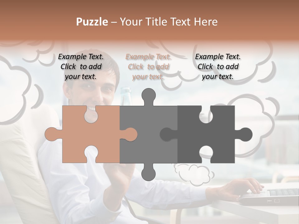 Adult Businessman Crystal PowerPoint Template