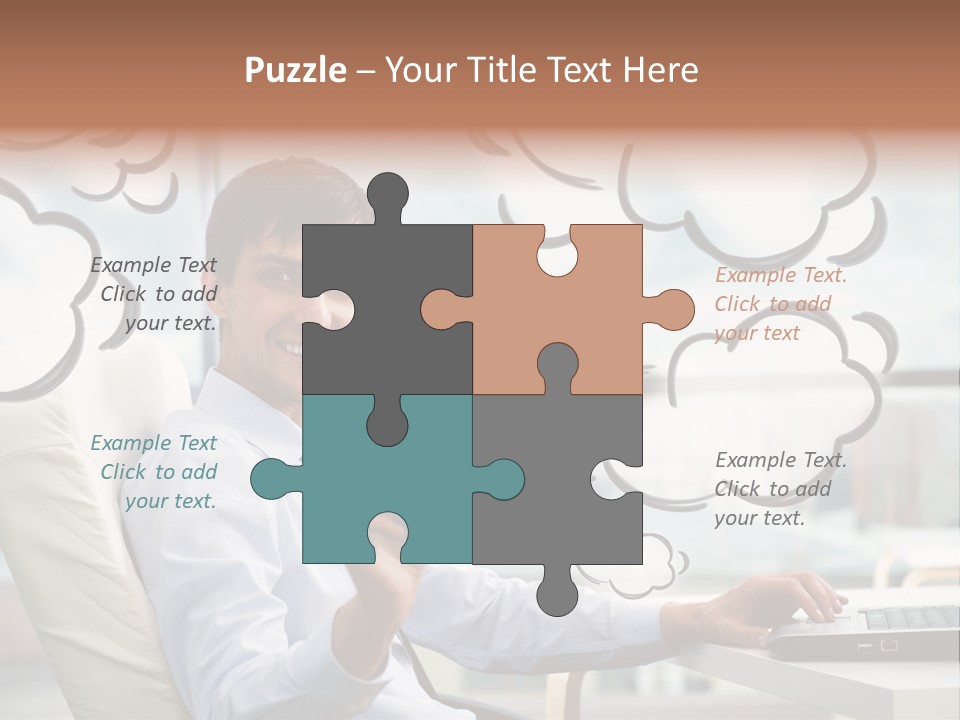 Adult Businessman Crystal PowerPoint Template