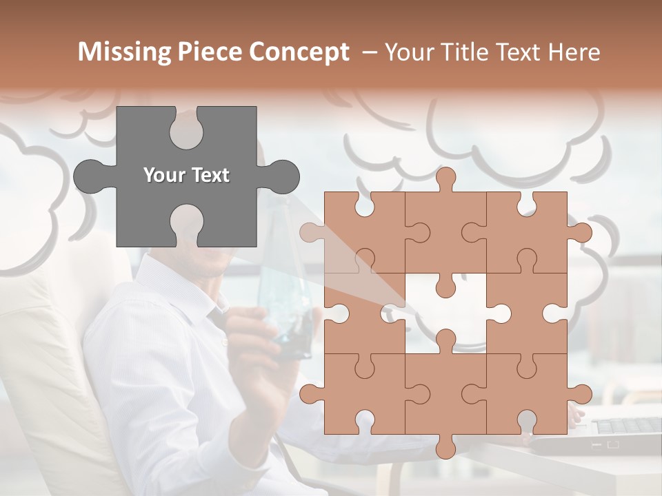 Adult Businessman Crystal PowerPoint Template