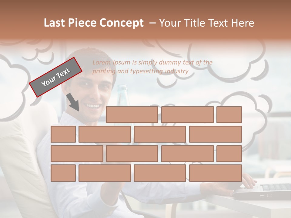 Adult Businessman Crystal PowerPoint Template