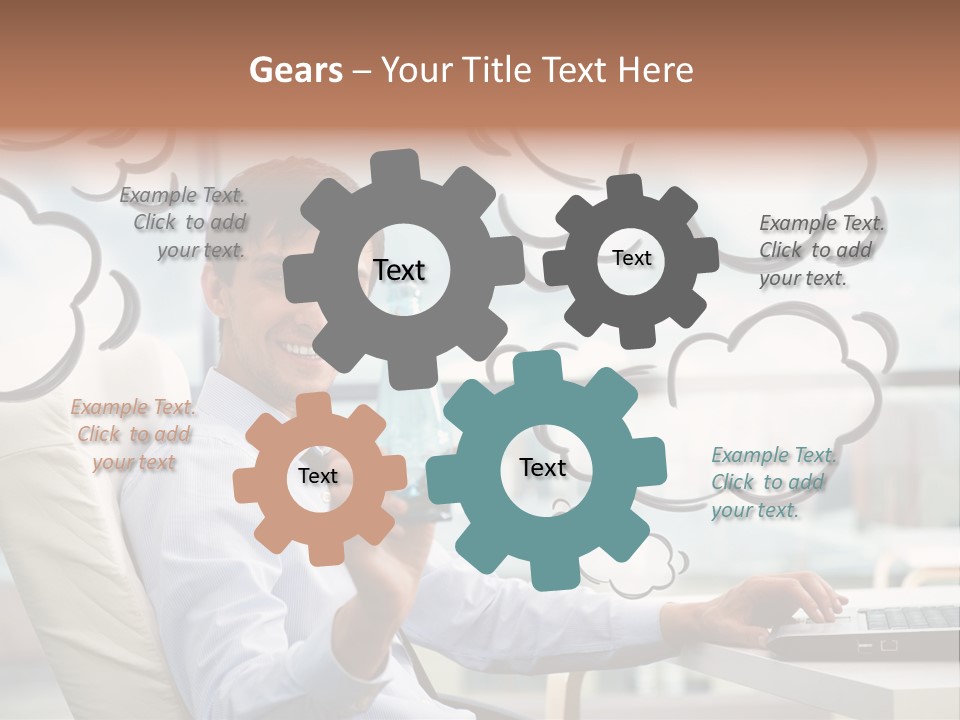 Adult Businessman Crystal PowerPoint Template