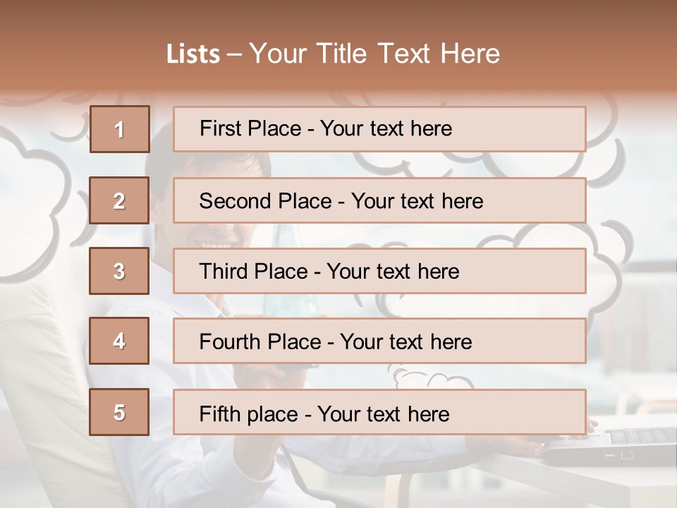 Adult Businessman Crystal PowerPoint Template