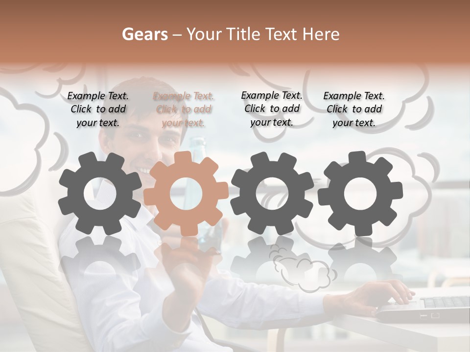 Adult Businessman Crystal PowerPoint Template